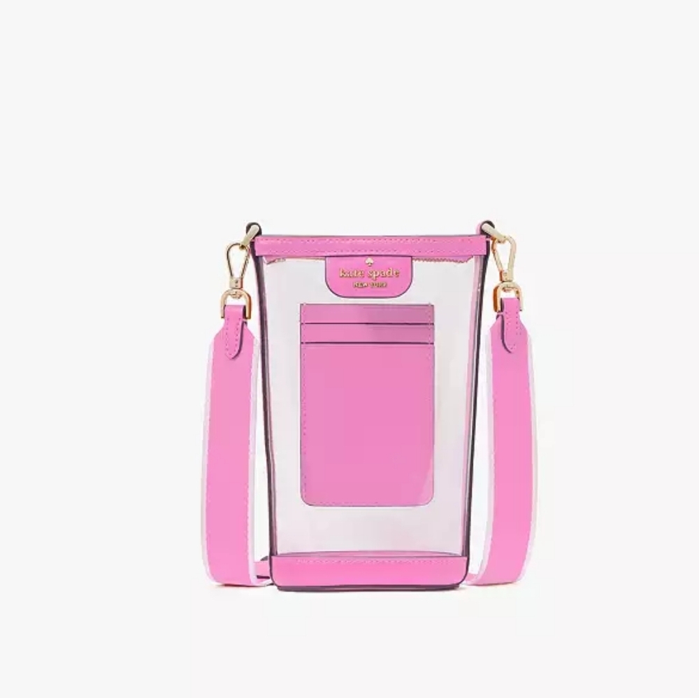 kate spade Clear Crossbody with Pink Trim